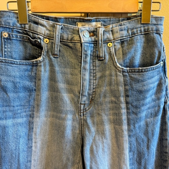 Madewell Classic Straight Two-Tone Denim Blue Jeans Sz 27 - Picture 3 of 14